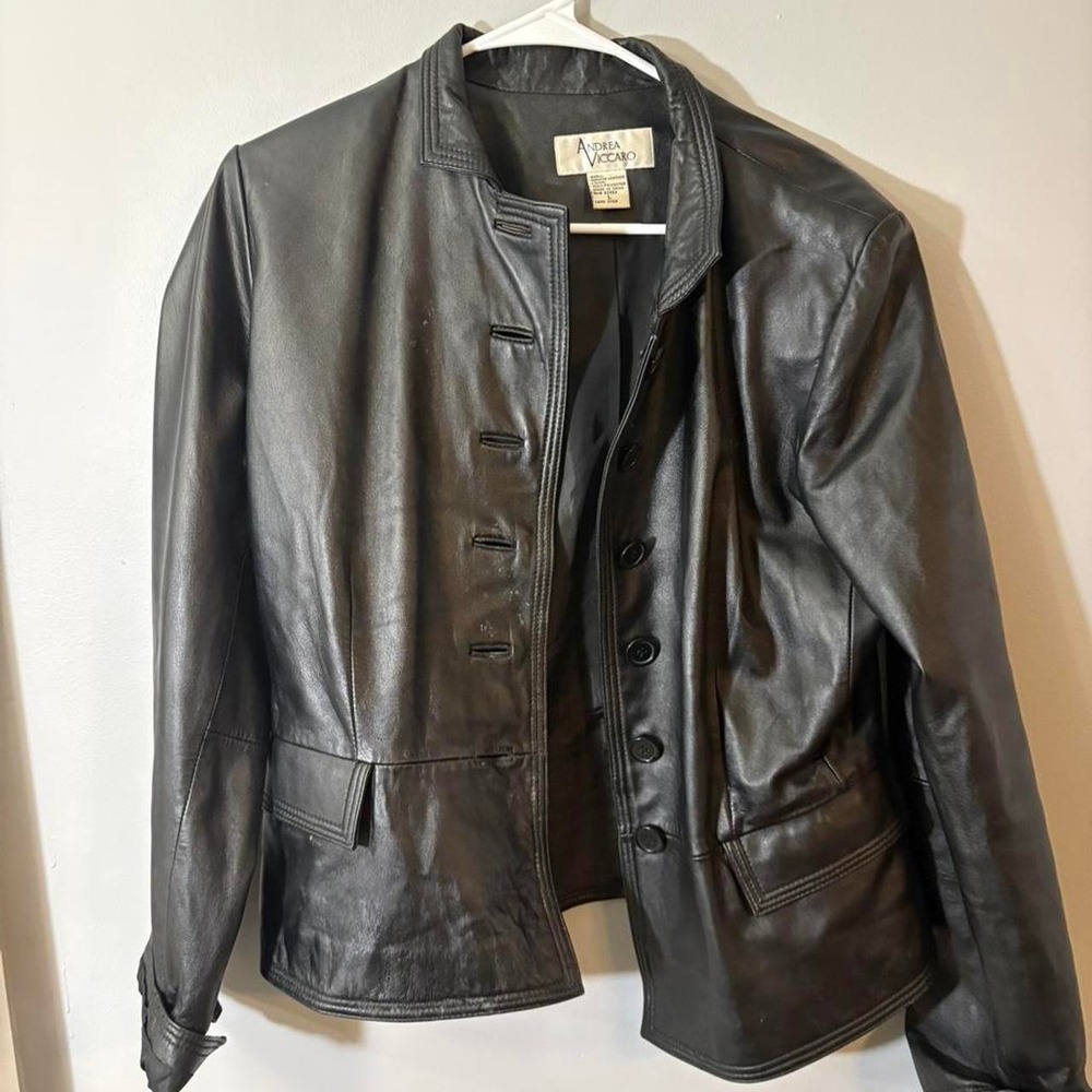 vintage andrea viccaro leather jacket